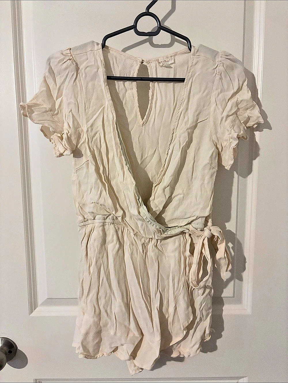 Hem & Thread Mini Dress in Cream Like New